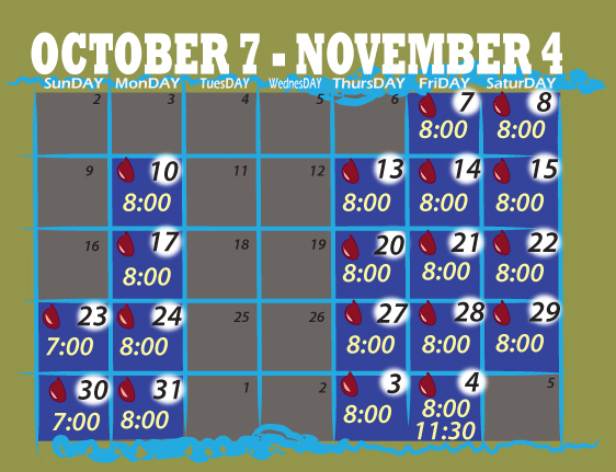 Evil Dead Calendar